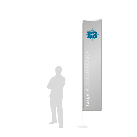 Beachflag Rechteck Austauschdruck | Large (400 cm) | einseitig bedruckt