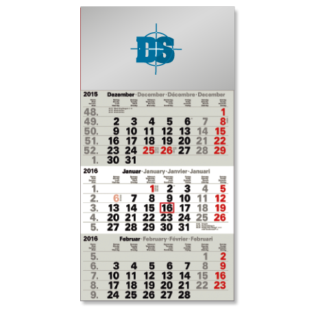 3-Monatskalender für das Folgejahr
