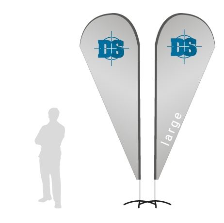 Beachflag Drop | Large (350 cm) | beidseitig bedruckt