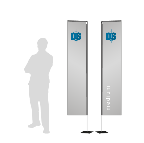 Beachflag Rechteck | Medium (300 cm) | beidseitig bedruckt